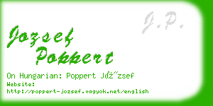 jozsef poppert business card